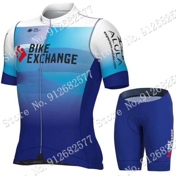 2022 Team bike exchange abbigliamento Bici Completo Maglia Ciclismo Corta e Salopette Uw5eo