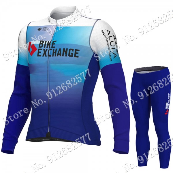 2022 bike exchange Pro Team Abbigliamento Ciclismo Maglia Ciclismo Manica Lunga e Salopette Lunga BTPb8