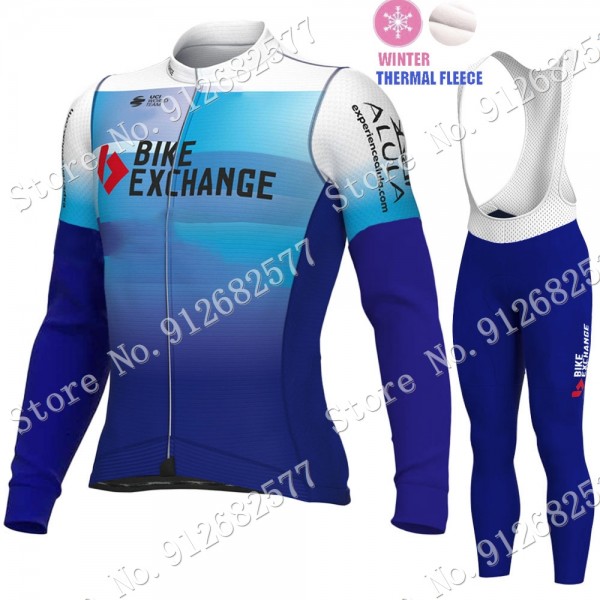 2022 Winter bike exchange Pro Team Abbigliamento Ciclismo Maglia Ciclismo Manica Lunga e Salopette Lunga vhPft
