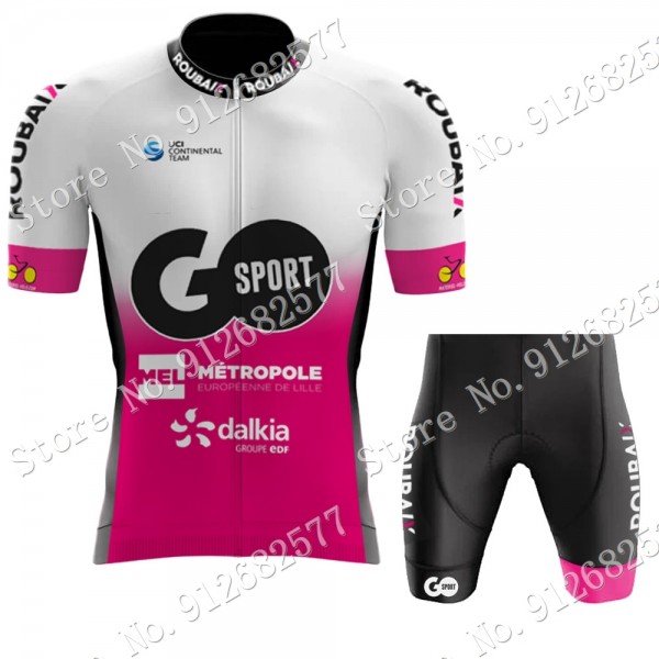 2022 Team go sport roubaix abbigliamento Bici Completo Maglia Ciclismo Corta e Salopette KBdJf