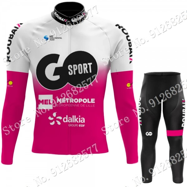 2022 go sport roubaix Pro Team Abbigliamento Ciclismo Maglia Ciclismo Manica Lunga e Salopette Lunga nwGvJ