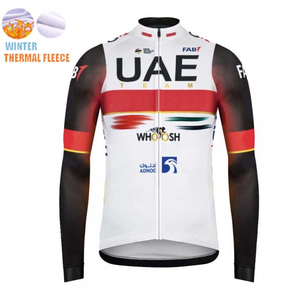 2022 Winter uae emirates Pro Team Maglie Ciclismo Manica Lunga S5uGC