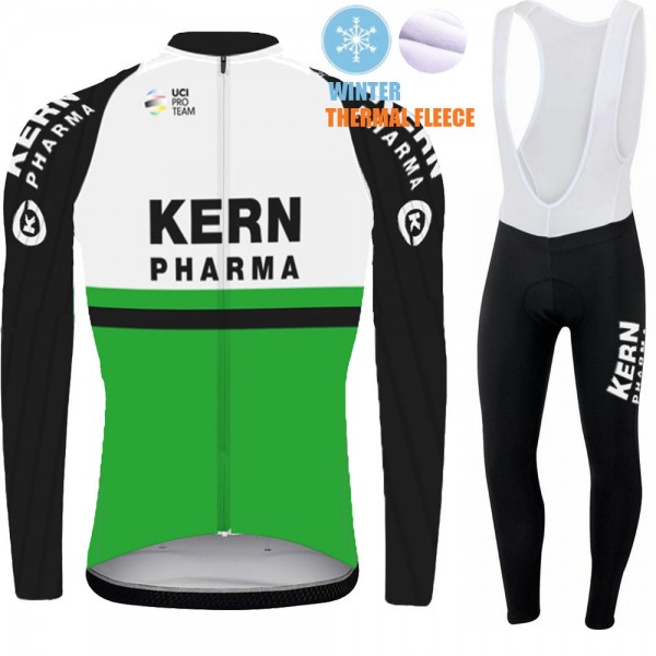 2021 Winter Fleece kern pharma Pro Team Abbigliamento Maglia Ciclismo Manica Lunga e Salopette Lunga PA7zJr