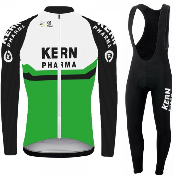 2021 kern pharma Pro Team Abbigliamento Maglia Ciclismo Manica Lunga e Salopette Lunga sYJfDP