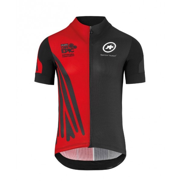 2018 Assos SS.Capeepicx Maglia Ciclismo Manica Corta nero rosso 84591TJ