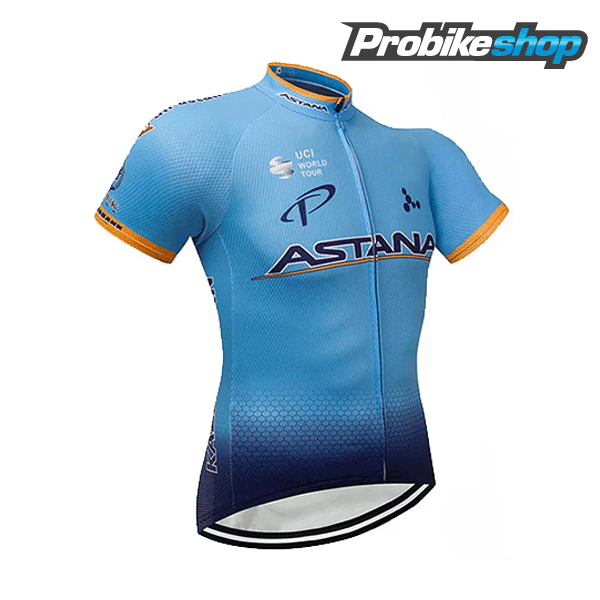 2018 Astana blu Maglia Ciclismo Manica Corta 73731FX