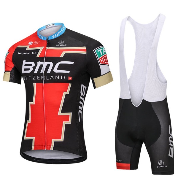 2018 BMC Squadre abbigliamento Ciclismo Completo Maglia Ciclismo Corta e Salopette 74253LV