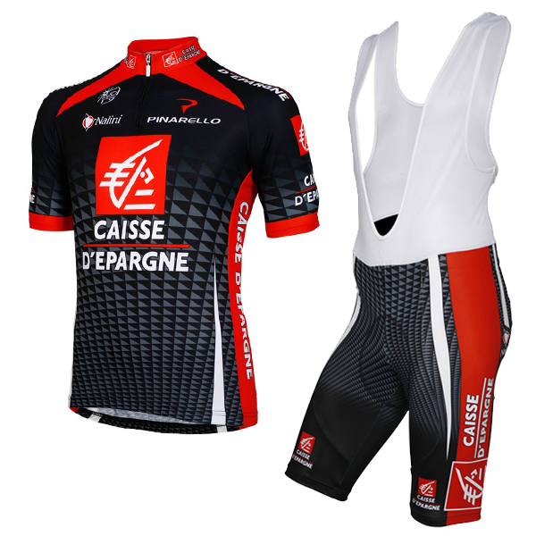 2018 CAISSE D'EPARGNE abbigliamento Ciclismo Completo Maglia Ciclismo Corta e Salopette 72280JV