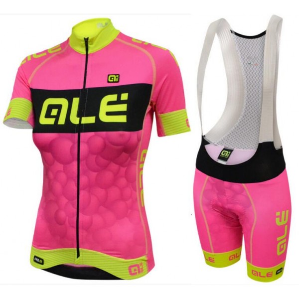 2016 Donne Ale Graphics PRR New Bubbles Pink Nuovo abbigliamento Ciclismo Completo Maglia Ciclismo Corta e Salopette 16387-TX