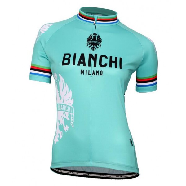 Bianchi Milano Eddi 1 Donne Maglia Ciclismo Manica Corta bianco celeste 58770-LY