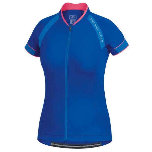 2016 GORE Maglia Ciclismo Manica Corta Donne Power 3.0 blu 54121-BI
