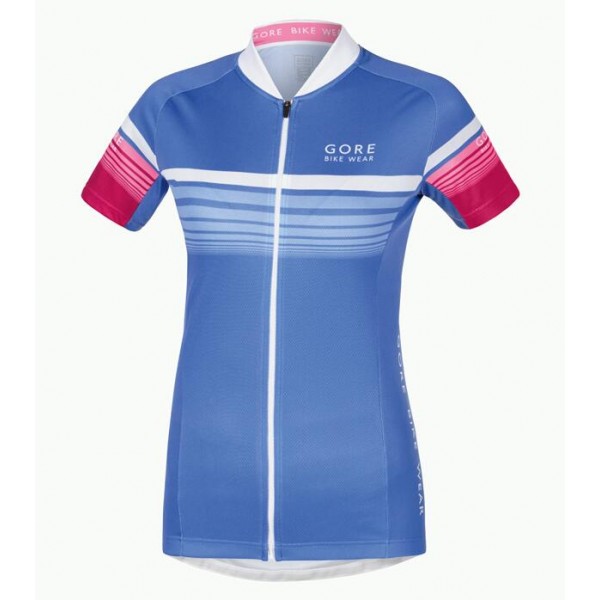 2016 GORE Maglia Ciclismo Manica Corta Donne Element Speedy blu rose fuchsia 97037-RB
