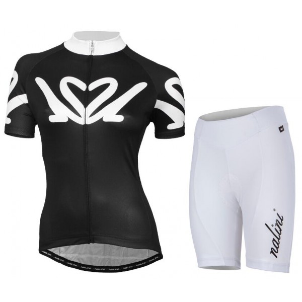 NALINI PRO Donne Enne Nuovo abbigliamento Bici Completo Maglia Ciclismo Corta e Pantaloncini nero bianco 98294-XR
