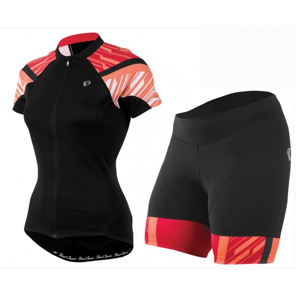2016 Pearl Izumi Elite nero-arancia Donne abbigliamento Bici Completo Maglia Ciclismo Corta e Pantaloncini 97285-AS