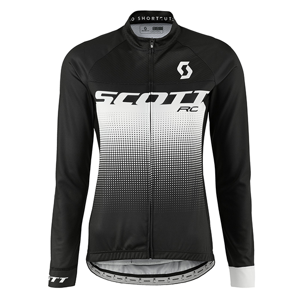 2017 Scott Rc Donne nero bianco Maglie Ciclismo Manica Lunga 28447-YV