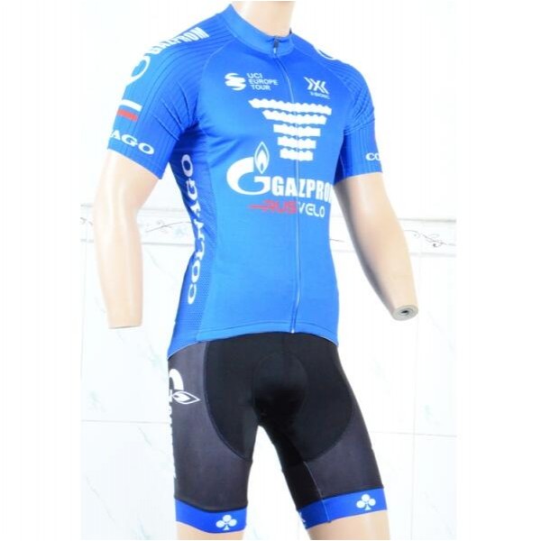 Gazprom - Rusvelo 2018 abbigliamento Ciclismo Completo Maglia Ciclismo Corta e Pantaloni Ciclismo 27847CK