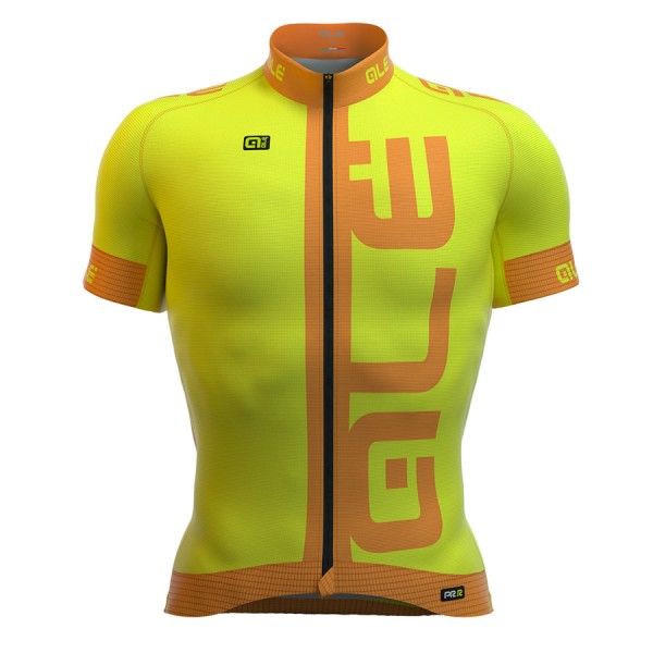 2016 ALE Graphics PRR Arcobaleno Maglia Ciclismo Manica Corta Fluo giallo 27555-WW