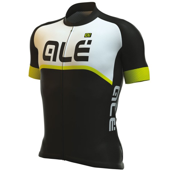 2017 Ale Graphics Excel Veloce Maglia Ciclismo Manica Corta nero giallos Fluo 32295-NO