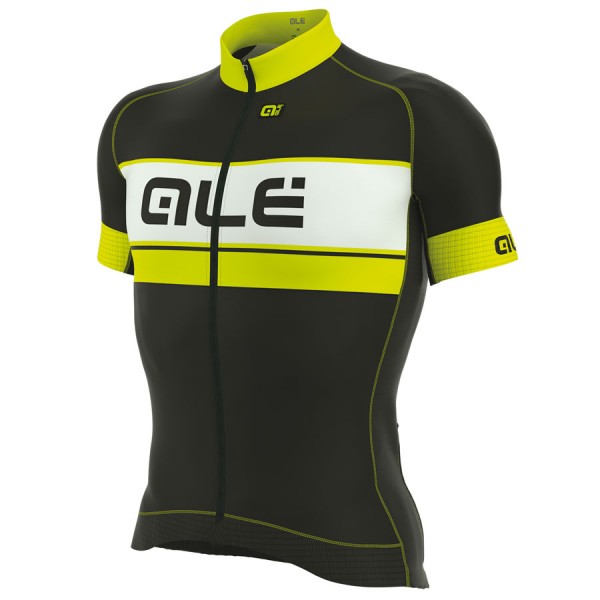 2017 Ale Graphics PRR Bermuda Maglia Ciclismo Manica Corta nero giallos Fluo 79818-FO