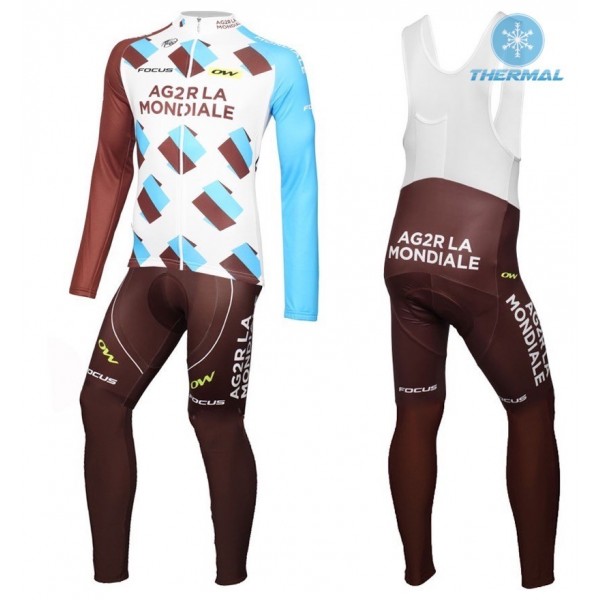 2016 Team Ag2r La Mondiale Thermo Squadre Pro Abbigliamento Ciclismo Maglia Ciclismo Manica Lunga e Salopette Lunga 17467-BF 2016 Team Ag2r La Mondiale Thermo Squadre Pro Abbigliamento Ciclismo Maglia Ciclismo Manica Lunga e Salopette Lunga 17467-BF