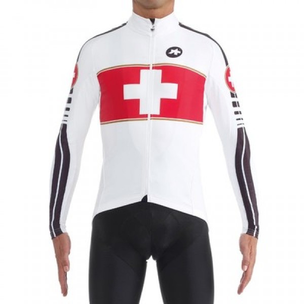 2016 Assos bianco Maglia Ciclismo Manica Lunga 27244-PV