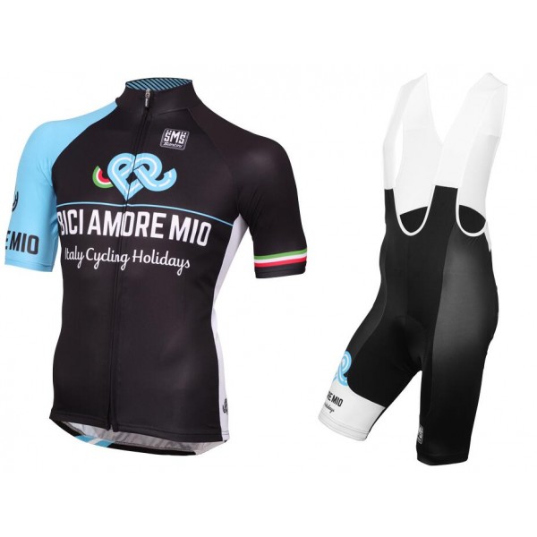 2016 BICI AMORE MIO Nuovo abbigliamento Ciclismo Completo Maglia Ciclismo Corta e Salopette 94648-XI
