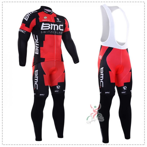 2016 BMC Abbigliamento Ciclismo Maglia Ciclismo Manica Lunga e Salopette Lunga 32945-VD