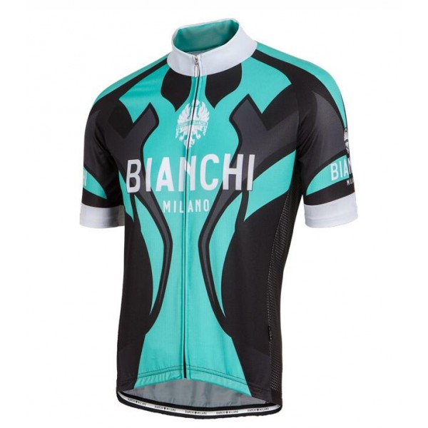 Bianchi Milano Ocreza Maglia Ciclismo Manica Corta nero celeste 78530-OX