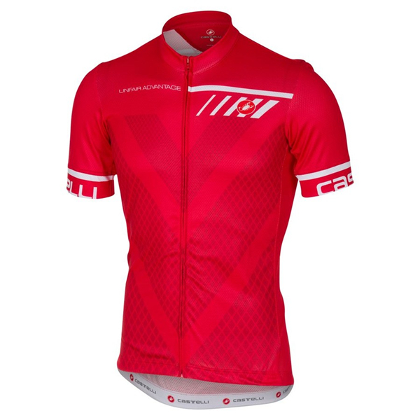 Castelli Velocissimo Rosso Maglia Ciclismo Manica Corta 22020-ZR