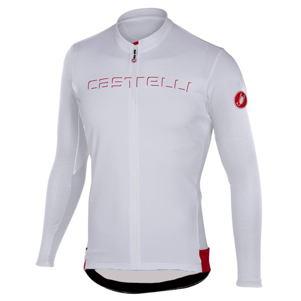CASTELLI Prologo 5 bianco Maglie Ciclismo Manica Lunga 37387-MU