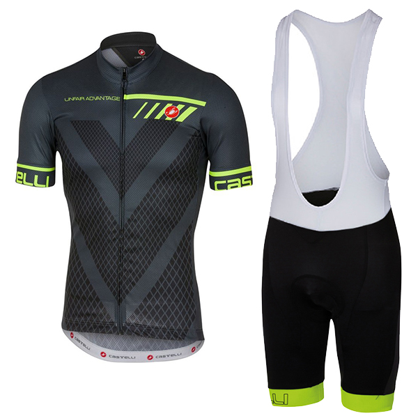 Castelli Velocissimo Anthracite abbigliamento Ciclismo Completo Maglia Ciclismo Corta e Salopette 60498-HJ