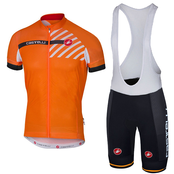 CASTELLI Free AR 4.1 arancia abbigliamento Ciclismo Completo Maglia Ciclismo Corta e Salopette 61644-UM