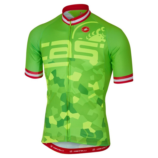 CASTELLI ATTACCO verde Maglia Ciclismo Manica Corta 89219-JQ