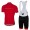 CASTELLI Prologo 5 Rosso abbigliamento Ciclismo Completo Maglia Ciclismo Corta e Salopette 89838-PN
