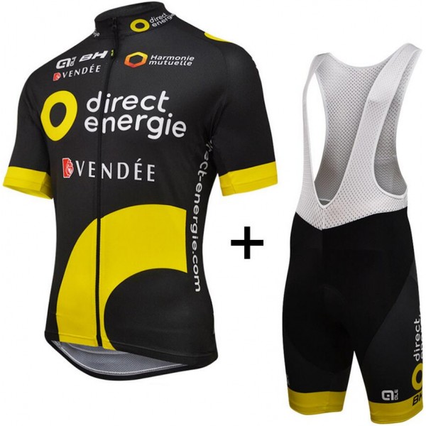 2016 Direct Energie Nuovo abbigliamento Ciclismo Completo Maglia Ciclismo Corta e Salopette 56002-CQ