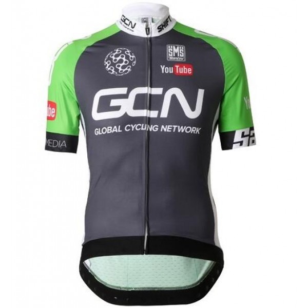 2016 GCN GLOBAL CYCLING NETWORK Maglia Ciclismo Manica Corta verde 56967-RS 2016 GCN GLOBAL CYCLING NETWORK Maglia Ciclismo Manica Corta verde 56967-RS