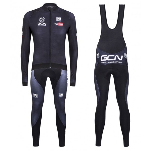 2016 GCN Sleek H20 nero Squadre Pro Abbigliamento Ciclismo Maglia Ciclismo Manica Lunga e Salopette Lunga 57824-GW 2016 GCN Sleek H20 nero Squadre Pro Abbigliamento Ciclismo Maglia Ciclismo Manica Lunga e Salopette Lunga 57824-GW
