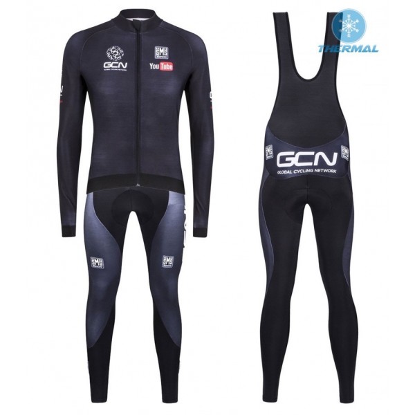 2016 GCN Sleek H20 nero Thermo Squadre Pro Abbigliamento Ciclismo Maglia Ciclismo Manica Lunga e Salopette Lunga 71770-SA 2016 GCN Sleek H20 nero Thermo Squadre Pro Abbigliamento Ciclismo Maglia Ciclismo Manica Lunga e Salopette Lunga 71770-SA