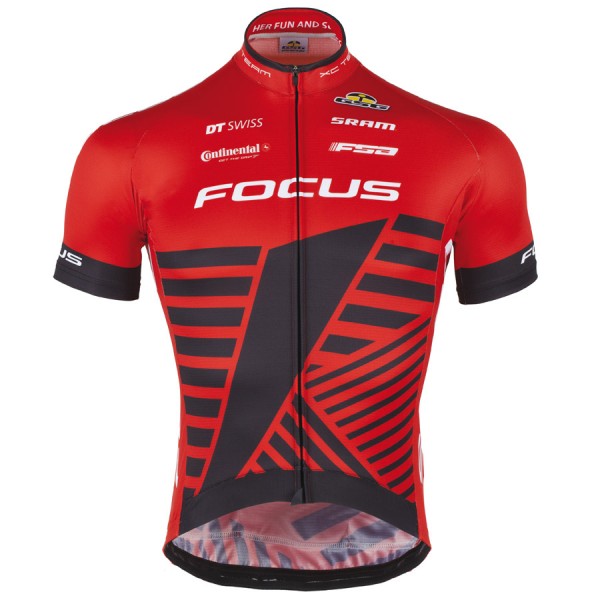 2016 GSG Focus XC Rosso Maglia Ciclismo Manica Corta 33665-QP