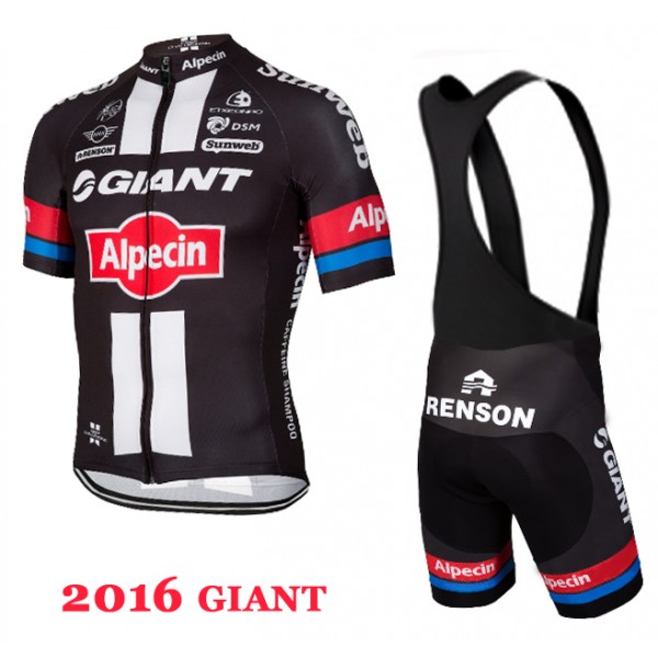 2016 Giant Nuovo abbigliamento Ciclismo Completo Maglia Ciclismo Corta e Salopette 16944-QN