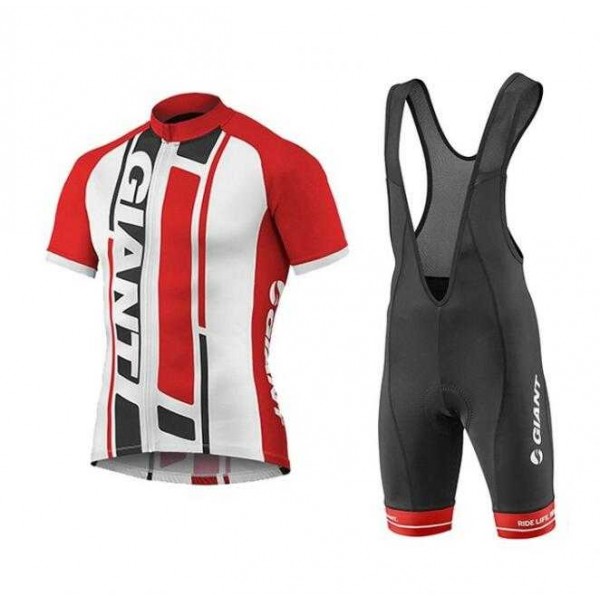 2017 Giant Rosso Nuovo abbigliamento Ciclismo Completo Maglia Ciclismo Corta e Salopette 31397-FI