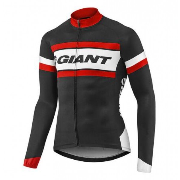 2017 Giant Rosso et nero Maglie Ciclismo Manica Lunga 70623-HU
