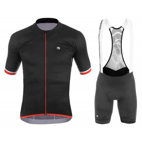 2017 Giordana Silber Line nero-Rosso abbigliamento Maglie Ciclismo Manica Corta et Salopette Ciclismo 91771-TQ