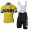 2016 KAS giallo fluo Nuovo abbigliamento Ciclismo Completo Maglia Ciclismo Corta e Salopette 16011-HO