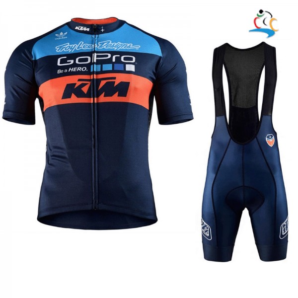 2017 KTM blu-arancia Nuovo abbigliamento Ciclismo Completo Maglia Ciclismo Corta e Salopette 68998-KK