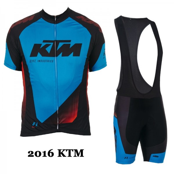 2016 KTM Blue Black arancia Factory Line Nuovo abbigliamento Ciclismo Completo Maglia Ciclismo Corta e Salopette 89956-XR