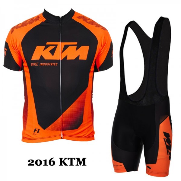 2016 KTM Black arancia Factory Line Nuovo abbigliamento Ciclismo Completo Maglia Ciclismo Corta e Salopette 93988-FA