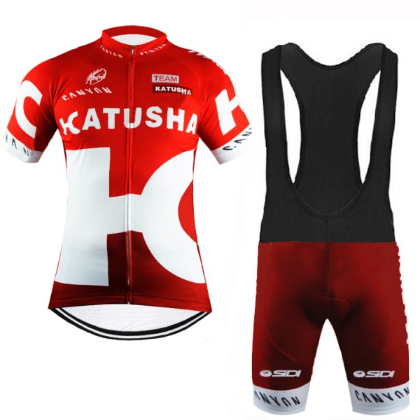 2016 Katusha Nuovo abbigliamento Ciclismo Completo Maglia Ciclismo Corta e Salopette 02 90526-SD