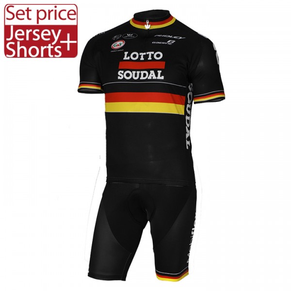 2017 LOTTO SOUDAL Germany nero Nuovo abbigliamento Bici Completo Maglia Ciclismo Corta e Pantaloncini 52733-WB 2017 LOTTO SOUDAL Germany nero Nuovo abbigliamento Bici Completo Maglia Ciclismo Corta e Pantaloncini 52733-WB