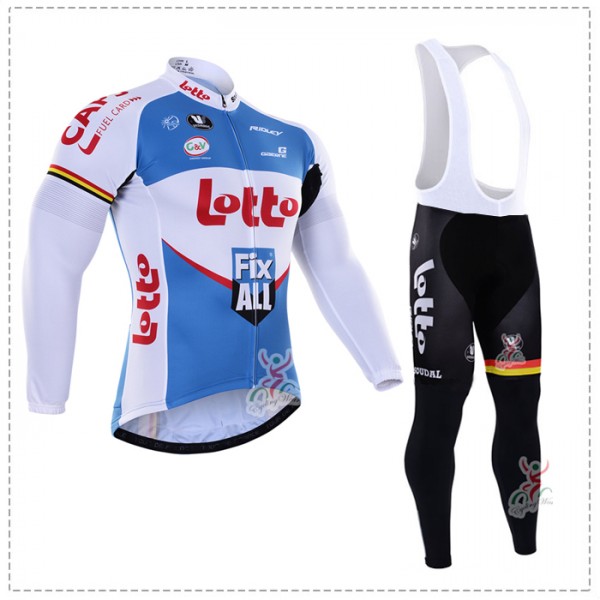 2016 Lotto Fix All Abbigliamento Ciclismo Maglia Ciclismo Manica Lunga e Salopette Lunga 53603-NP